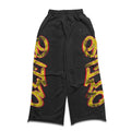Distressed STILO Baggy Sweatpants - Black